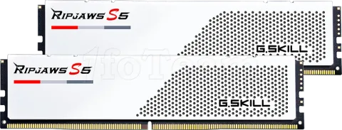 Photo de Kit Barrettes mémoire 32Go (2x16Go) DIMM DDR5 G.Skill Ripjaws S5  5200MHz (Blanc)