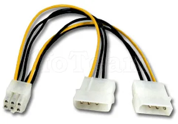 Photo de Adaptateur alimentation molex vers PCI-Express 6 pins