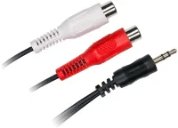 Photo de Adaptateur D2 Diffusion Audio Jack 3"<sup>1/2</sup> vers 2 x RCA F 0.2m