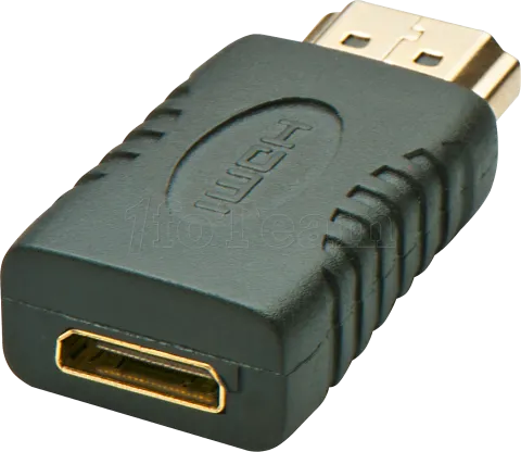 Photo de Adaptateur Lindy Mini HDMI femelle (Type C) vers HDMI mâle (Type A) (Noir)