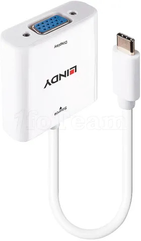 Photo de Adaptateur Lindy USB Type C vers VGA (Noir)