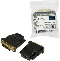 Photo de Adaptateur LogiLink HDMI femelle (Type A) 1.2 vers DVI-D mâle (Noir)