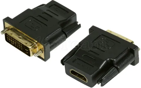 Photo de Adaptateur LogiLink HDMI femelle (Type A) 1.2 vers DVI-D mâle (Noir)