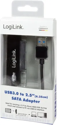 Photo de Adaptateur LogiLink USB 3.0 vers SATA 2.5" SSD/HDD auto-alimenté