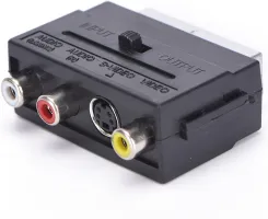 Photo de Adaptateur Péritel Nedis vers 3x RCA et S-VHS (Noir)