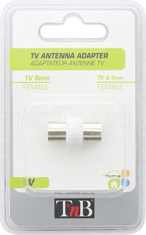 Photo de Adaptateur T'nB Coaxial 9.5mm vers 9mm F/F (Blanc)