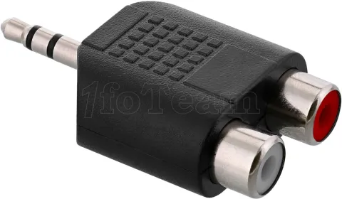 Photo de Adaptateur T'nB Jack 3.5mm mâle vers 2x RCA femelle (Noir)
