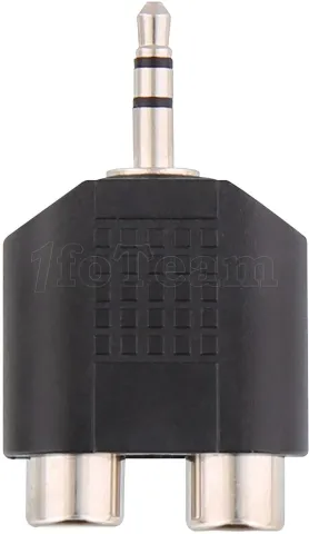 Photo de Adaptateur T'nB Jack 3.5mm mâle vers 2x RCA femelle (Noir)