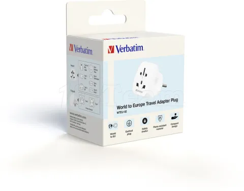 Photo de Adaptateur universel de voyage Verbatim (Blanc)