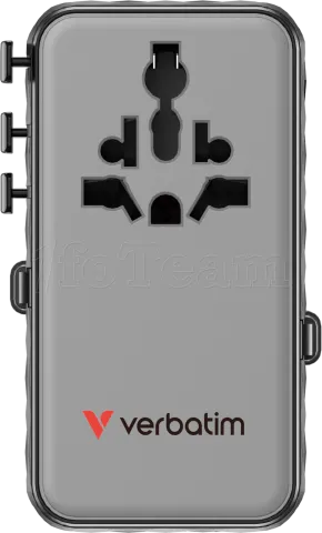 Photo de Adaptateur universel de voyage Verbatim Charge'n'Travel 70W (Noir)
