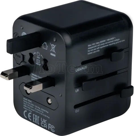 Photo de Adaptateur universel de voyage Verbatim UTA-01 12W (Noir)