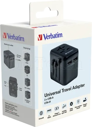 Photo de Adaptateur universel de voyage Verbatim UTA-01 12W (Noir)