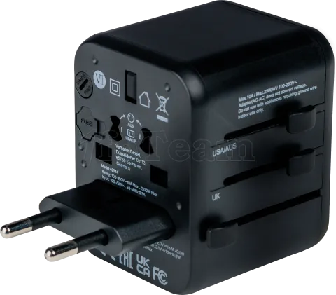 Photo de Adaptateur universel de voyage Verbatim UTA-02 20W (Noir)