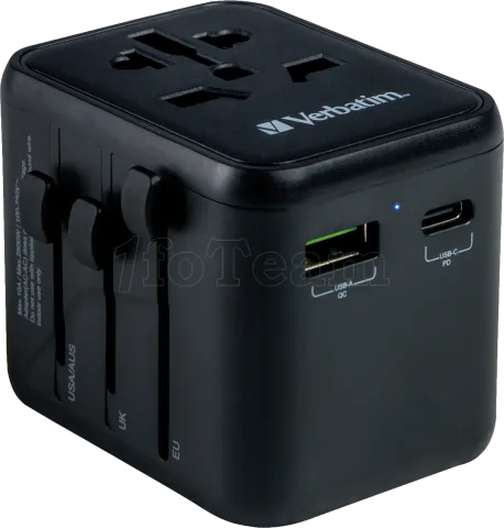 Photo de Adaptateur universel de voyage Verbatim UTA-02 20W (Noir)