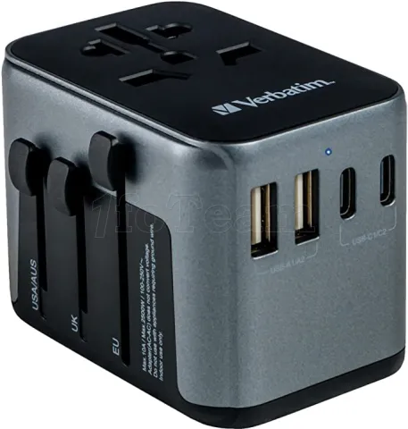 Photo de Adaptateur universel de voyage Verbatim UTA-03 30W (Noir)