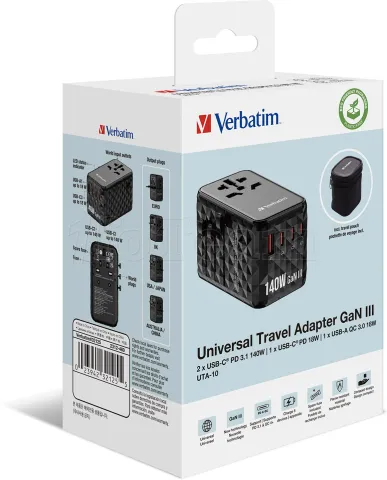 Photo de Adaptateur universel de voyage Verbatim UTA-10 140W (Noir)