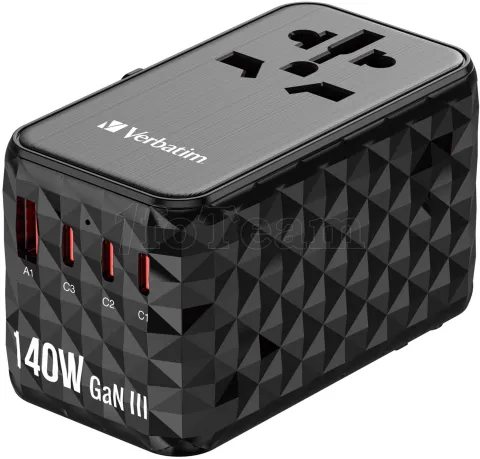 Photo de Adaptateur universel de voyage Verbatim UTA-10 140W (Noir)