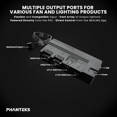 Photo de Adaptateur USB 2.0 Interne Phanteks Nexlinq vers 3x USB 2.0