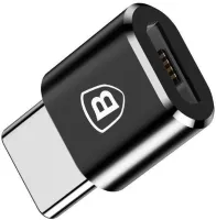 Photo de Adaptateur USB 2.0 Type C Baseus vers Micro USB OTG (Noir)