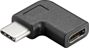 Photo de Adaptateur USB 2.0 Type C Goobay MF coudé à 90° (Noir)
