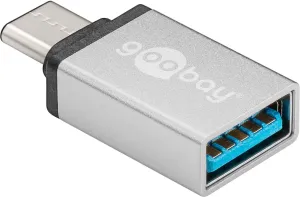 Photo de Adaptateur USB 3.0 Type C Goobay vers USB Type A (Blanc)