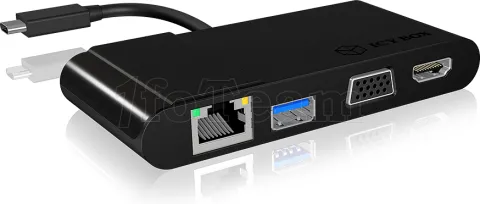Photo de Adaptateur USB 3.0 Type C Icy Box vers RJ45, USB A, VGA et HDMI