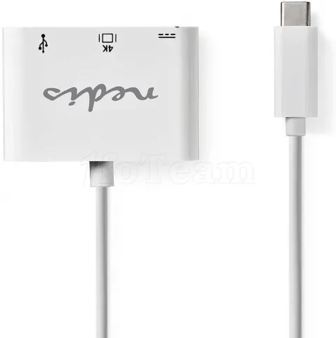 Photo de Adaptateur USB 3.0 Type C Nedis vers USB A, HDMI et USB C (Blanc)
