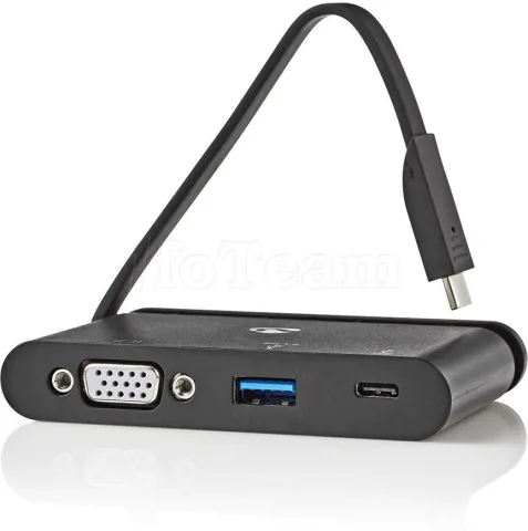 Photo de Adaptateur USB 3.0 Type C Nedis vers USB A, VGA et USB C
