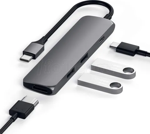 Photo de Adaptateur USB 3.0 Type C Satechi vers HDMI, 2x USB A et USB Type C