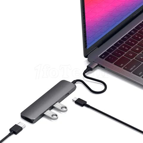Photo de Adaptateur USB 3.0 Type C Satechi vers HDMI, 2x USB A et USB Type C