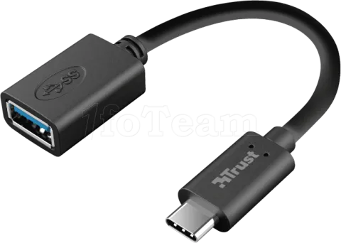 Photo de Adaptateur USB 3.0 Type C Trust vers USB Type A M/F (Noir)