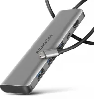 Photo de Adaptateur USB-C 3.0 Axagon HMC-5H vers HDMI, 4x USB-A/C (Gris)