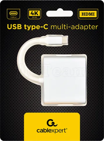 Photo de Adaptateur USB-C 3.0 CableXpert vers HDMI, USB-A/C (Argent)