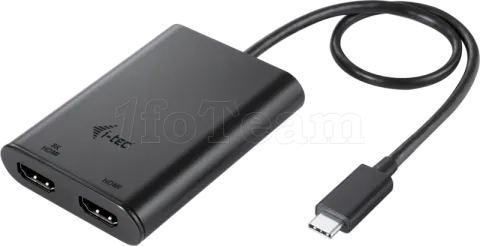 Photo de Adaptateur USB-C I-Tec vers 2x HDMI (Noir)