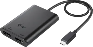 Photo de Adaptateur USB-C I-Tec vers 2x HDMI (Noir)