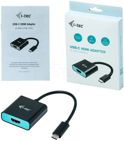 Photo de Adaptateur USB-C I-Tec vers HDMI (Noir/Bleu)