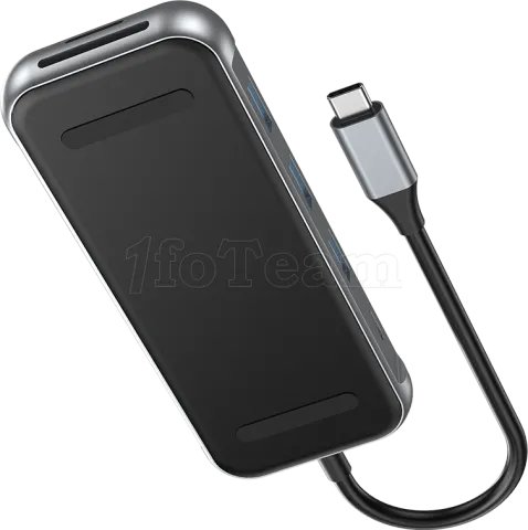 Photo de Adaptateur USB-C Vention vers 1x HDMI + 1x USB-C + 3x USB-A 0.15m (Noir