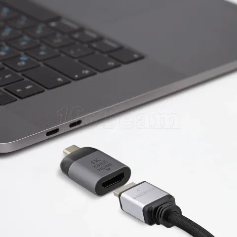 Photo de Adaptateur USB Type C T'nB iClick vers HDMI 4K Ultra HD (Argent)