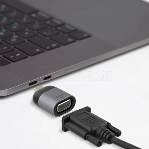 Photo de Adaptateur USB Type C T'nB iClick vers VGA Full HD (Argent)