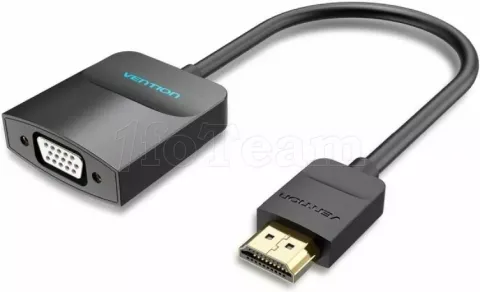 Photo de Adaptateur Vention HDMI mâle vers VGA femelle 15cm (Noir)