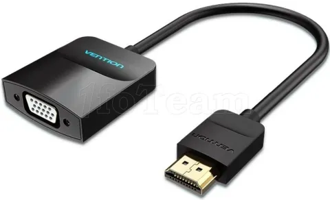 Photo de Adaptateur Vention HDMI mâle vers VGA Femelle + Jack 3.5mm (Noir)
