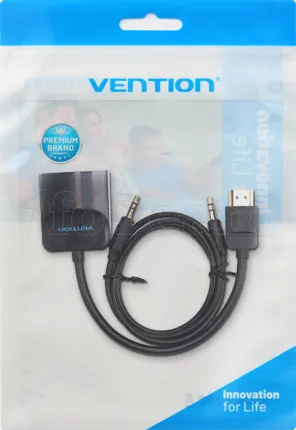 Photo de Adaptateur Vention HDMI mâle vers VGA Femelle + Jack 3.5mm (Noir)