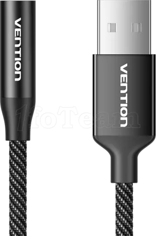 Photo de Adaptateur Vention USB-A mâle vers Jack 3.5mm femelle 0.25m (Noir)
