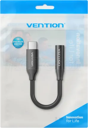 Photo de Adaptateur Vention USB-C mâle vers Jack 3.5mm femelle 0.1m (Noir)