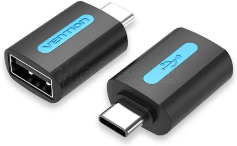 Photo de Adaptateur Vention USB-C mâle vers USB 2.0 femelle (Noir)