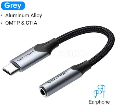 Photo de Adapteur Vention  USB-C vers Jack 3.5mm 0.1m (Noir)