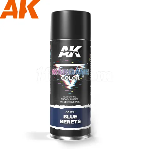 Photo de Ak Interactive Bombe sous-couche - Aérosol Blue Berets (400mL)