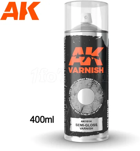 Photo de Ak Interactive Bombe sous-couche - Aérosol Semi Gloss Varnish (400mL) (2 Buses incluses)