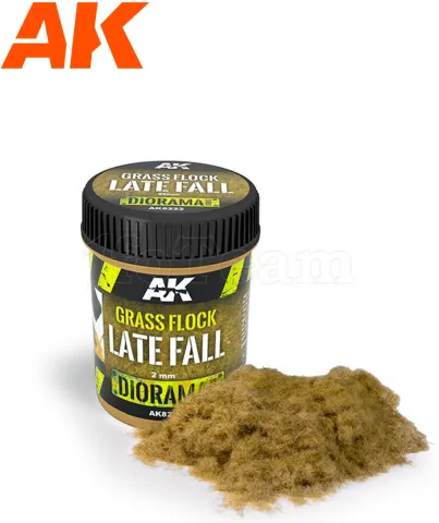 Photo de Ak Interactive Dioramas - Grass Flock Late Fall 2mm (250 ml)