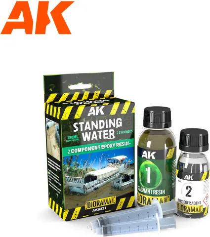 Photo de Ak Interactive Dioramas - Resine Eau Stagnante (Epoxy 2 Composants) (180 ml)